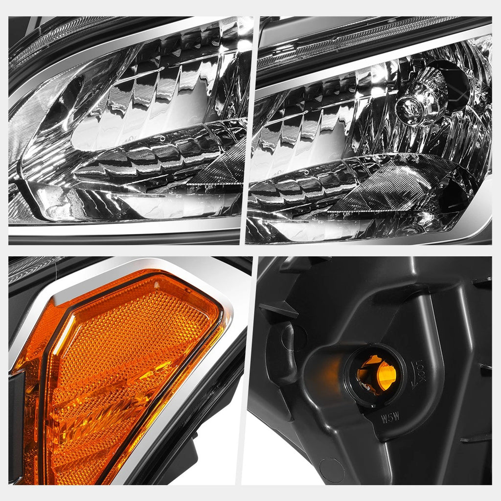 Left Side Headlight Lamp for Kia Soul (2010–2011) - Black Housing, Amber Corner