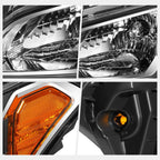 Left Side Headlight Lamp for Kia Soul (2010–2011) - Black Housing, Amber Corner