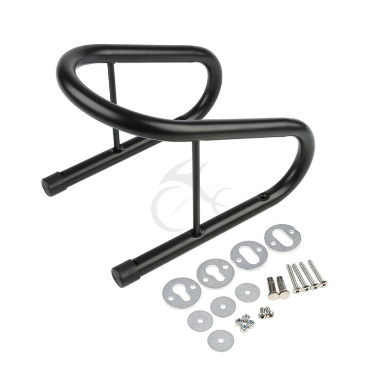 6.5" Black Motorcycle Wheel Chock Kit for Scooter Bike Trailer Truck