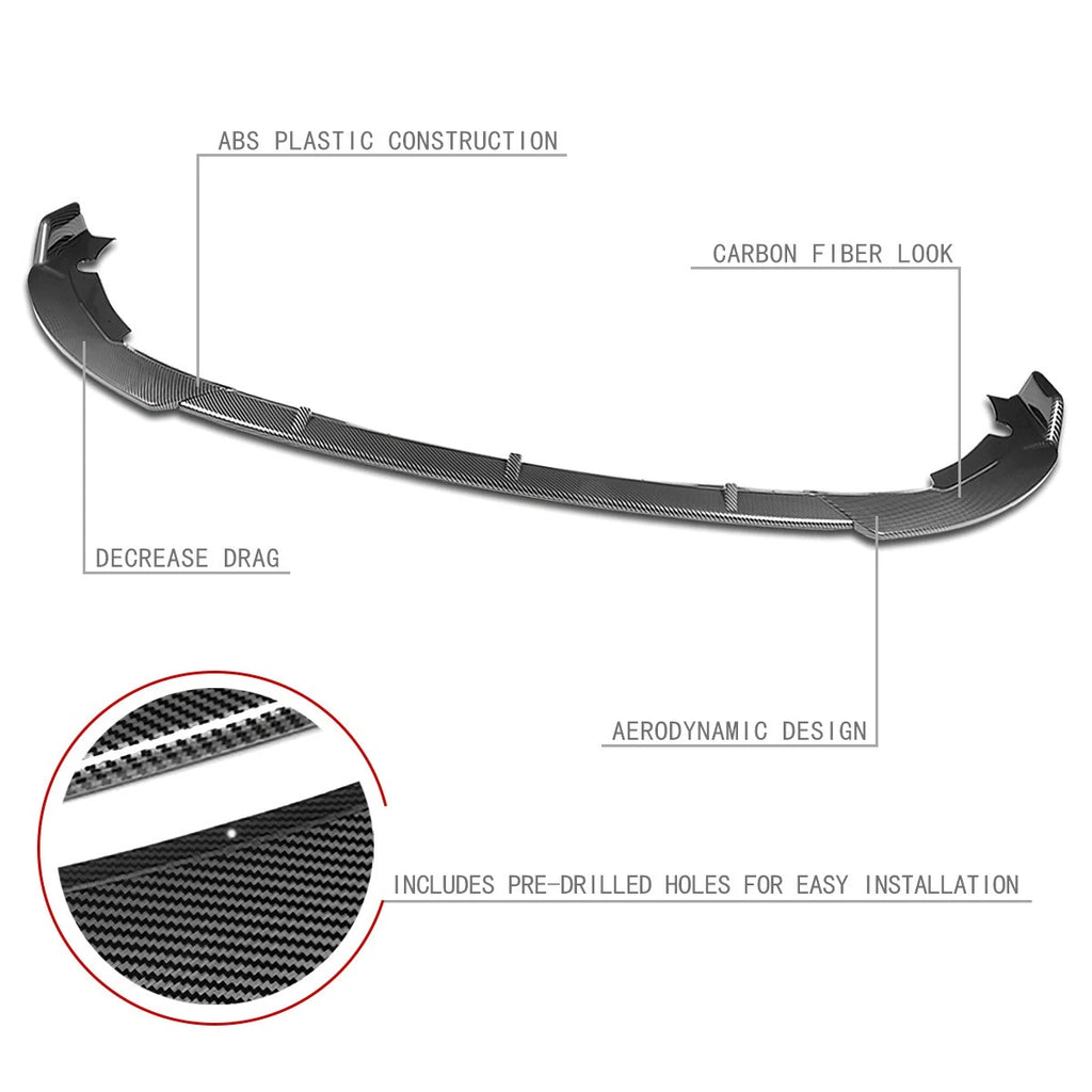 Front Bumper Lip Under Panel Diffuser for Hyundai Sonata (2015–2017)