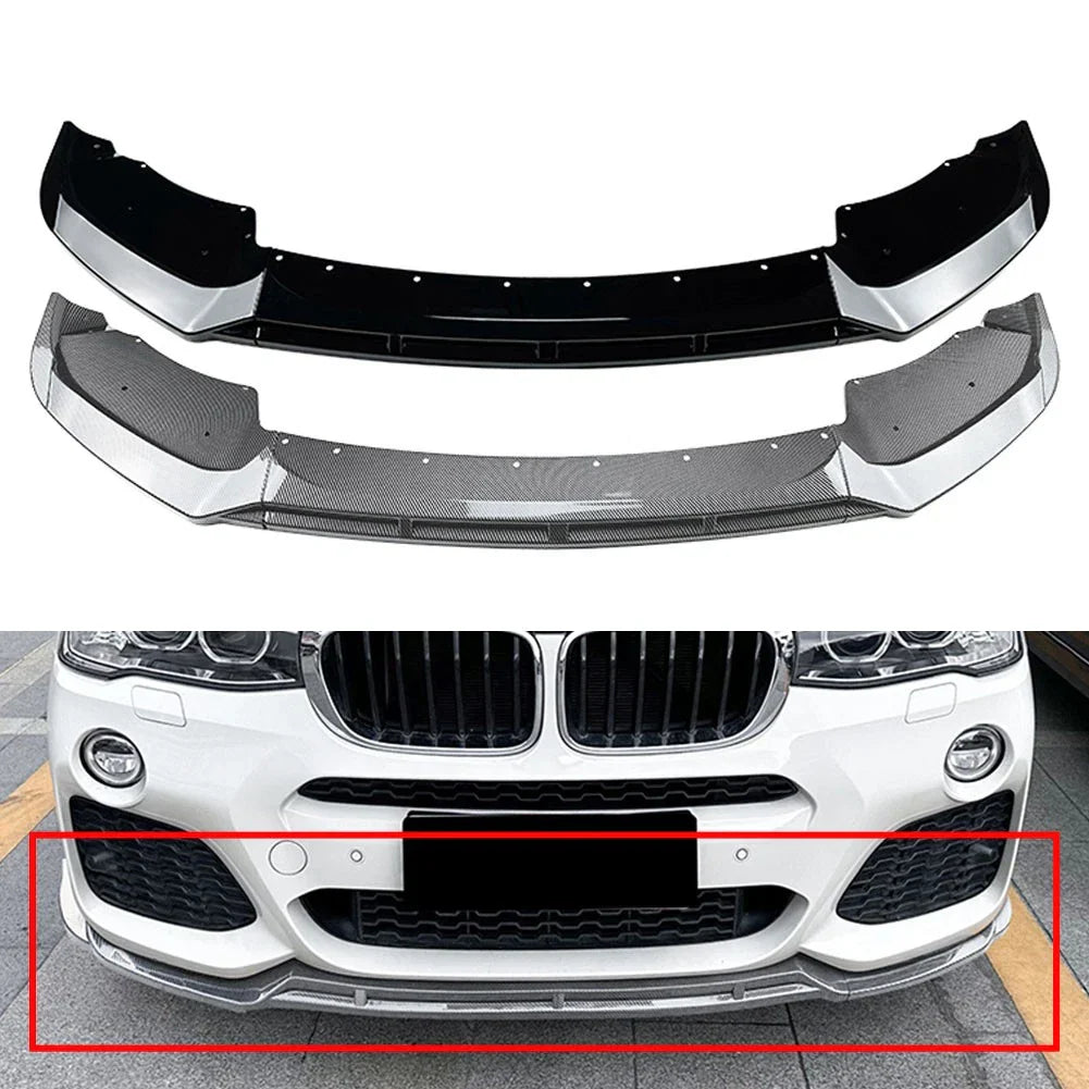 Front Bumper Lip Spoiler for BMW X3 F25, X4 F26 M Sport (2014-2018)