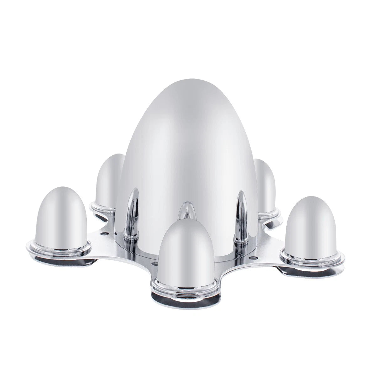 Metal Hub Caps Set of 4 Chrome 5 Lug 5 1/2 Inch for Vintage Spider Wheels (Universal)