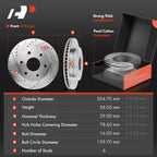Set of 16 Drilled Rotors & Brake Pads for Chevy