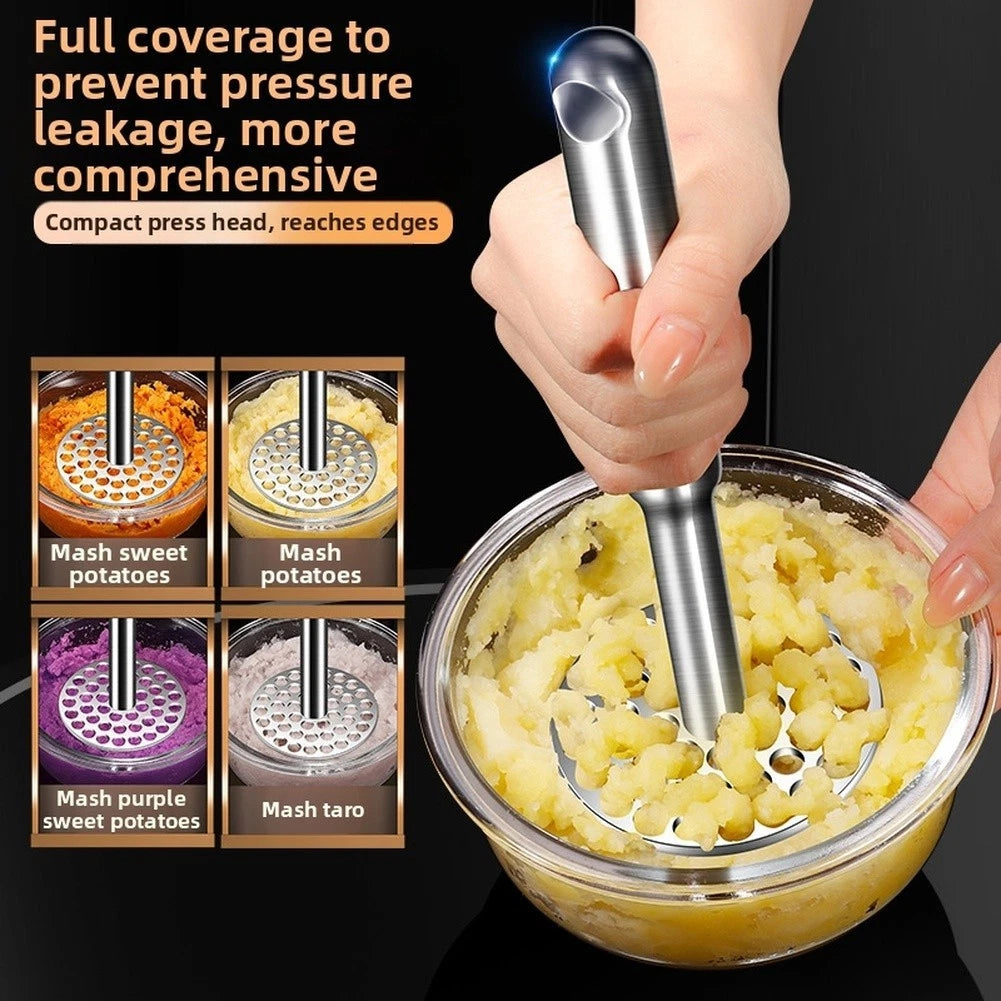 Potato Masher with 44 Holes for Baby Food Preparation (316L Stainless Steel)
