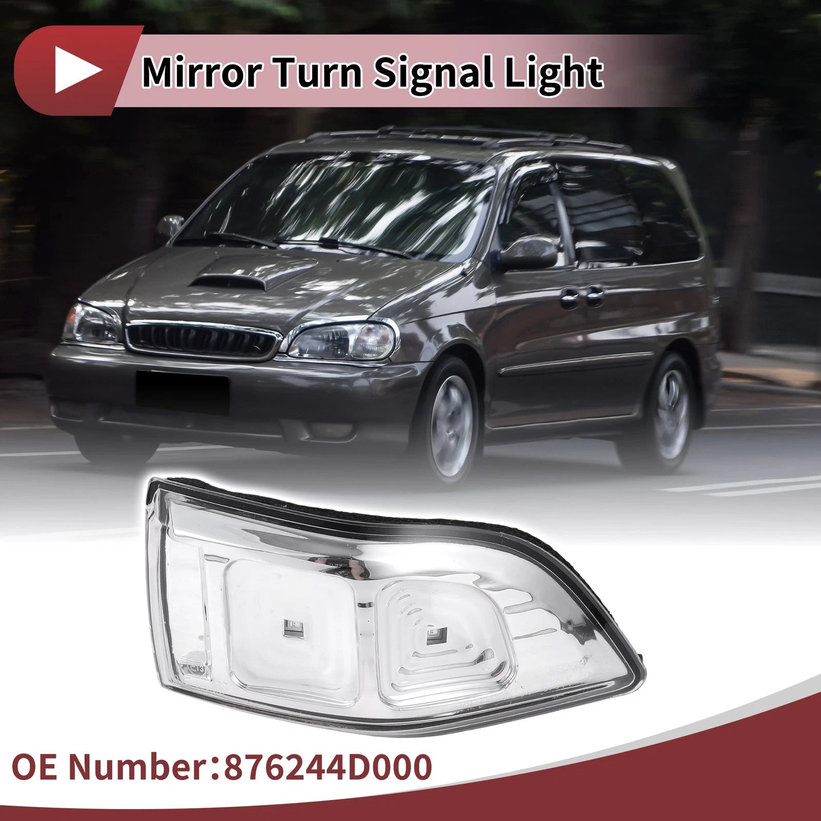 LED Mirror Turn Signal Light for Kia Sedona (2010–2014) No. 876244D000