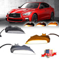 Clear Switchback LED Sequential Fog Lamps for Infiniti Q50 (2014–2020)