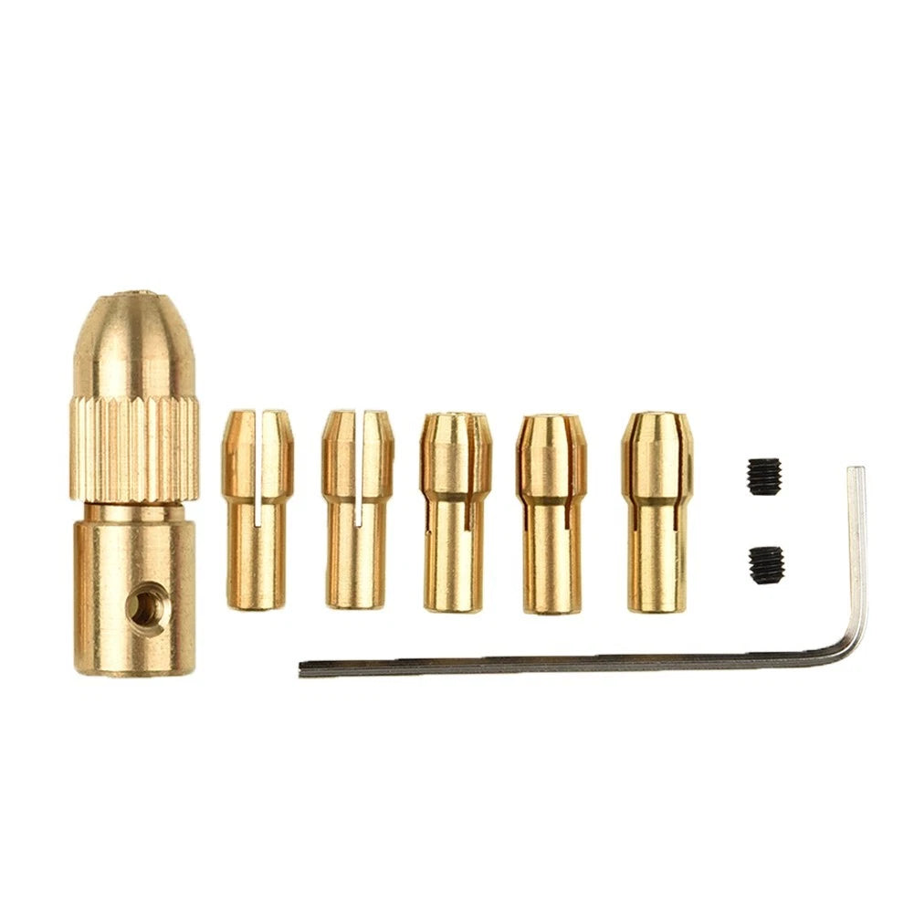 8Pcs Brass Drill Chuck Collet Bit Adapter 0.5-3.0mm for Electric Tools