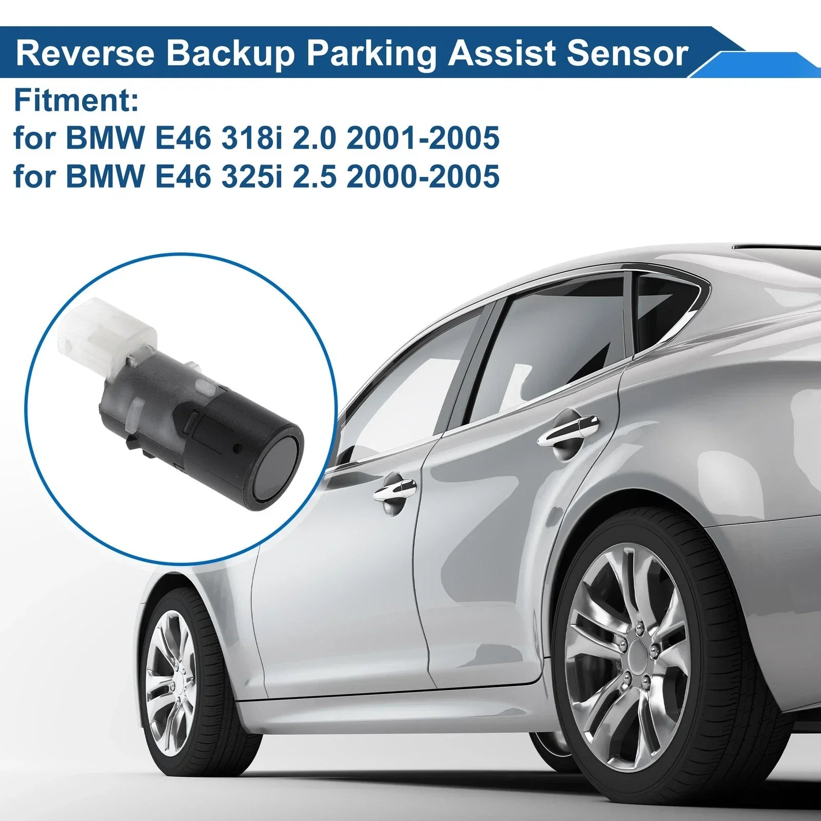 2.0 Reverse Backup Sensor for BMW E46 318i (2001-2005) Black
