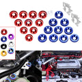 10Pcs M6 Billet Aluminum Fender Bumper Washer Bolts for Engine Bay (—)