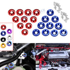 10Pcs M6 Billet Aluminum Fender Bumper Washer Bolts for Engine Bay (—)
