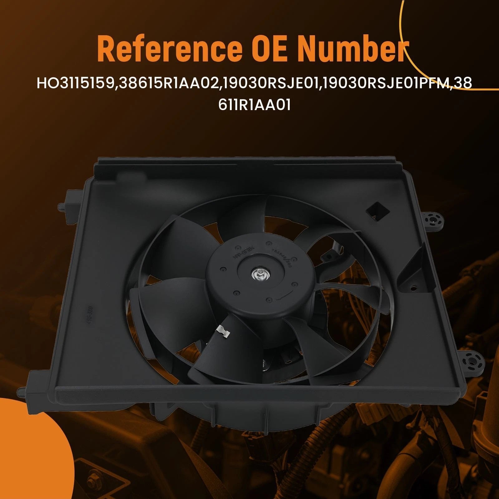 Electric Radiator Cooling Fan for Honda Civic (2012–2015) 38611R1AA01 7Blades