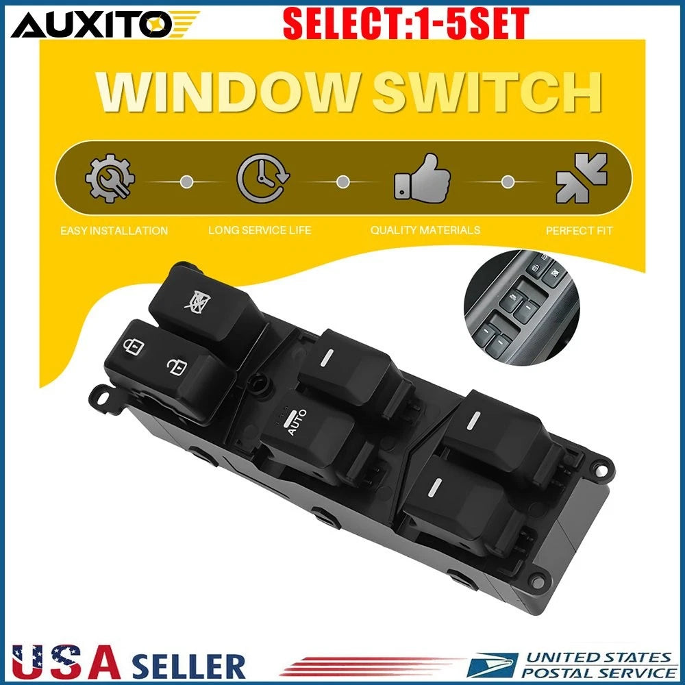 Left Master Power Window Switch for Kia Rio (2012–2015) 93570-1W155