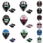 Youth ATV Helmet Goggles Gloves Set for Motocross Dirt Bike (S-XL)