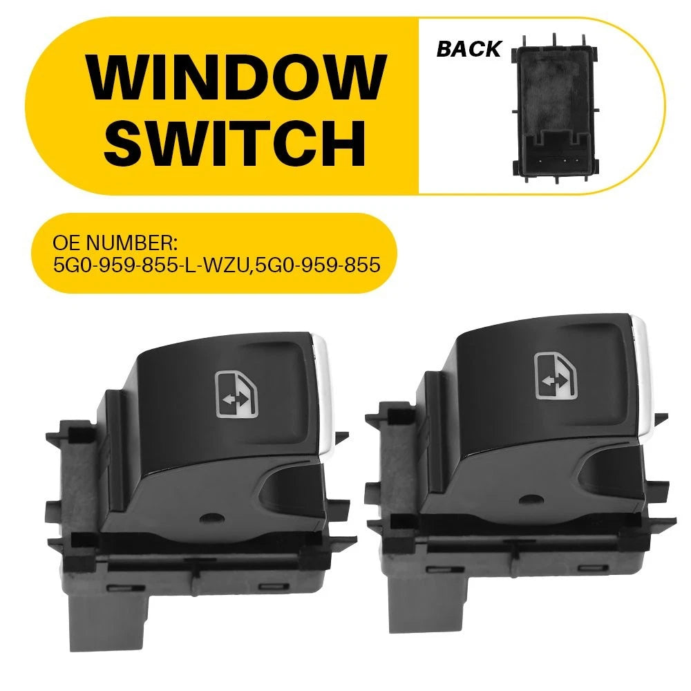 Set of 2 Door Window Switches for Volkswagen Golf Tiguan (2016–2021) 5G0-959-855-L-WZU