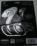 Set of 2 Chrome Cobra Emblems for Ford Mustang
