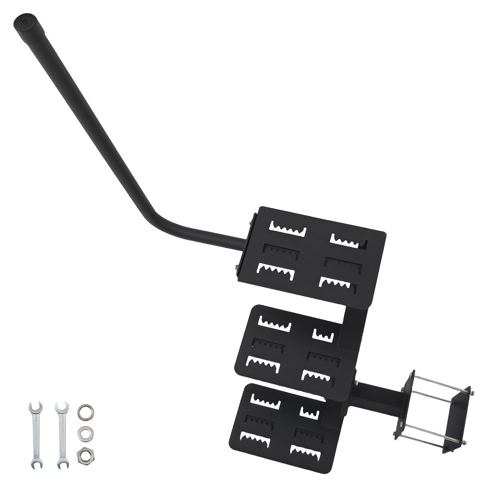 3-Step Boat Trailer Mount Step for Universal Boats - Steel, Black