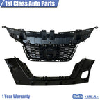 Set of 2 Front Upper Grille with Lower Trim Chrome for Nissan Versa (2020–2021)