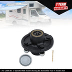 Set of 5 Trailer Hub Assemblies for 4 on 4" Spindle Bolt Circle