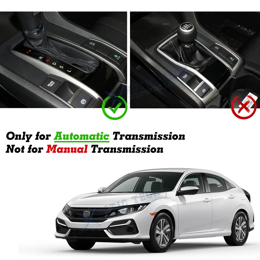 Carbon Fiber Style Gear Shift Panel Molding Trims for Honda Civic (2016-2021)