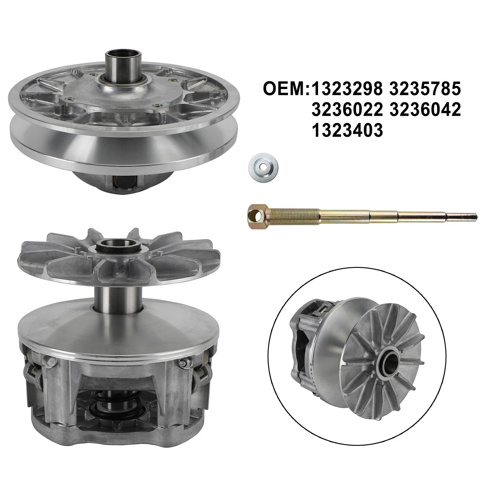Front & Rear Racing Clutch Variator for Polaris RZR General 1000XP (2016–2023) 1323298 3235785