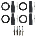 Set of 4 Denso Iridium Spark Plugs & Coil Boots for Corolla Matrix (2009–2013)