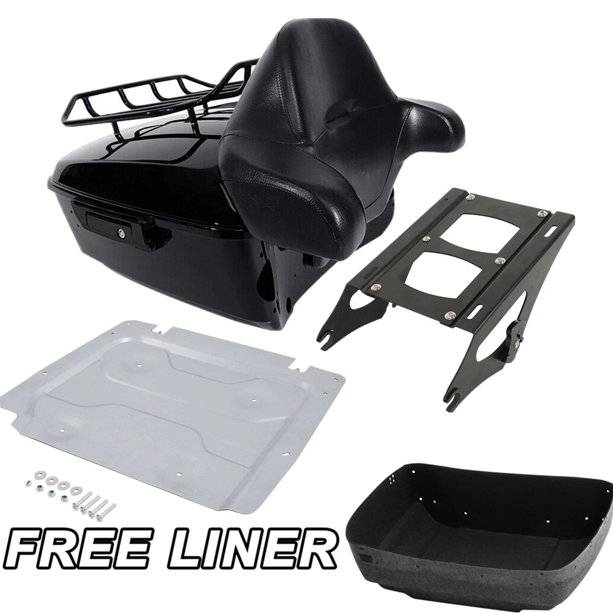 Trunk Backrest Plate Mount Rack for Harley Touring Glide (2014–Present)