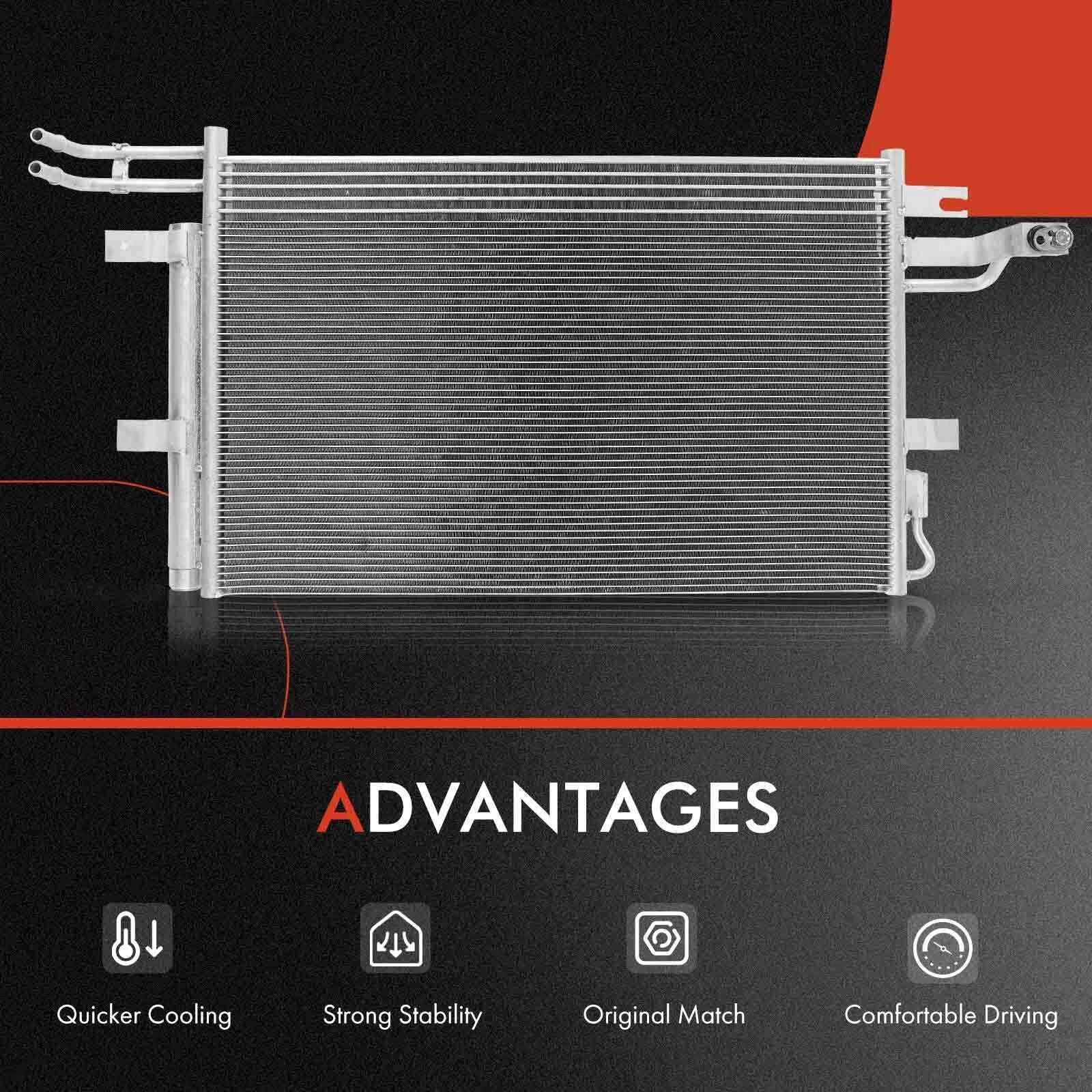 Radiator and A/C Condenser with Drier for Lincoln MKS (2013-2016)