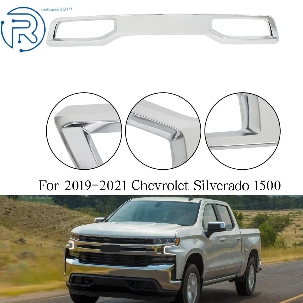 Chrome Front Bumper Skid Plate Cover for Chevrolet Silverado 1500 (2019–2022)