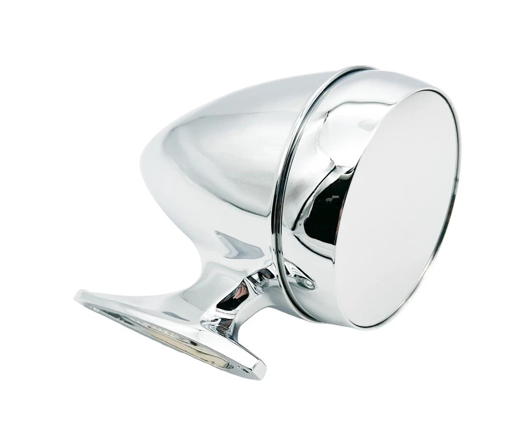 LH Premium Bullet Style Chrome Side Mirror Replacement for Ford Mustang (1965–1968)