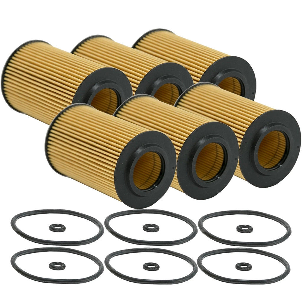 Set of 6 Engine Oil Filters for Audi Volkswagen 2.0L Turbo Diesel