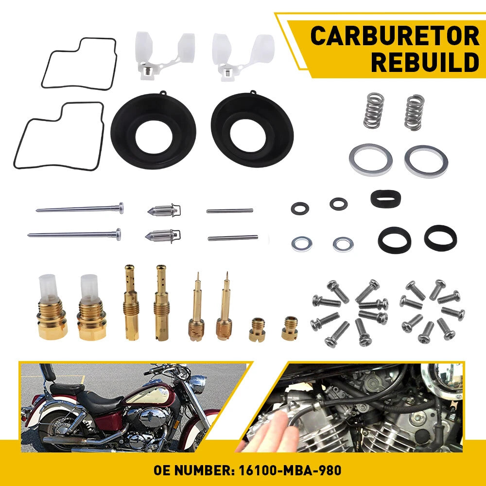 Carburetor Rebuild Repair Kit for Honda Shadow ACE 750 VT750CD Deluxe (1998–2003)