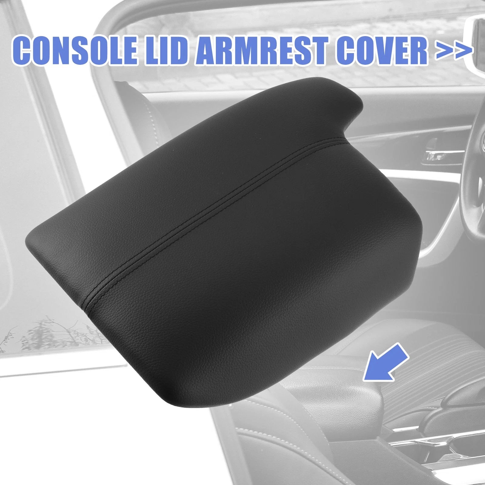 Armrest Cover Pad for Honda Accord (2015–2017) - Black Console Lid