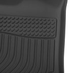 Black 2-Row Floor Mats for Hyundai Kona (2018–2023) TPE All-Weather