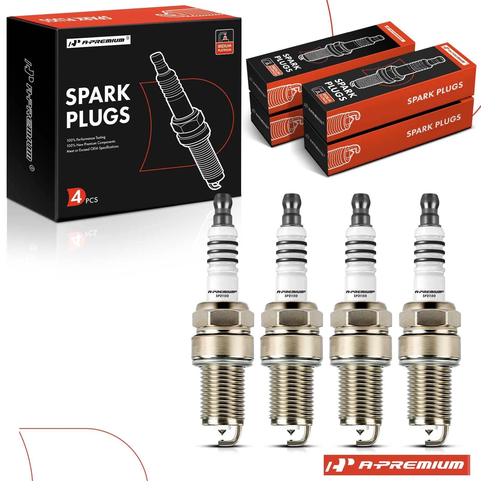 Set of 4 Iridium Platinum Spark Plugs for Toyota Camry (1983–1986)