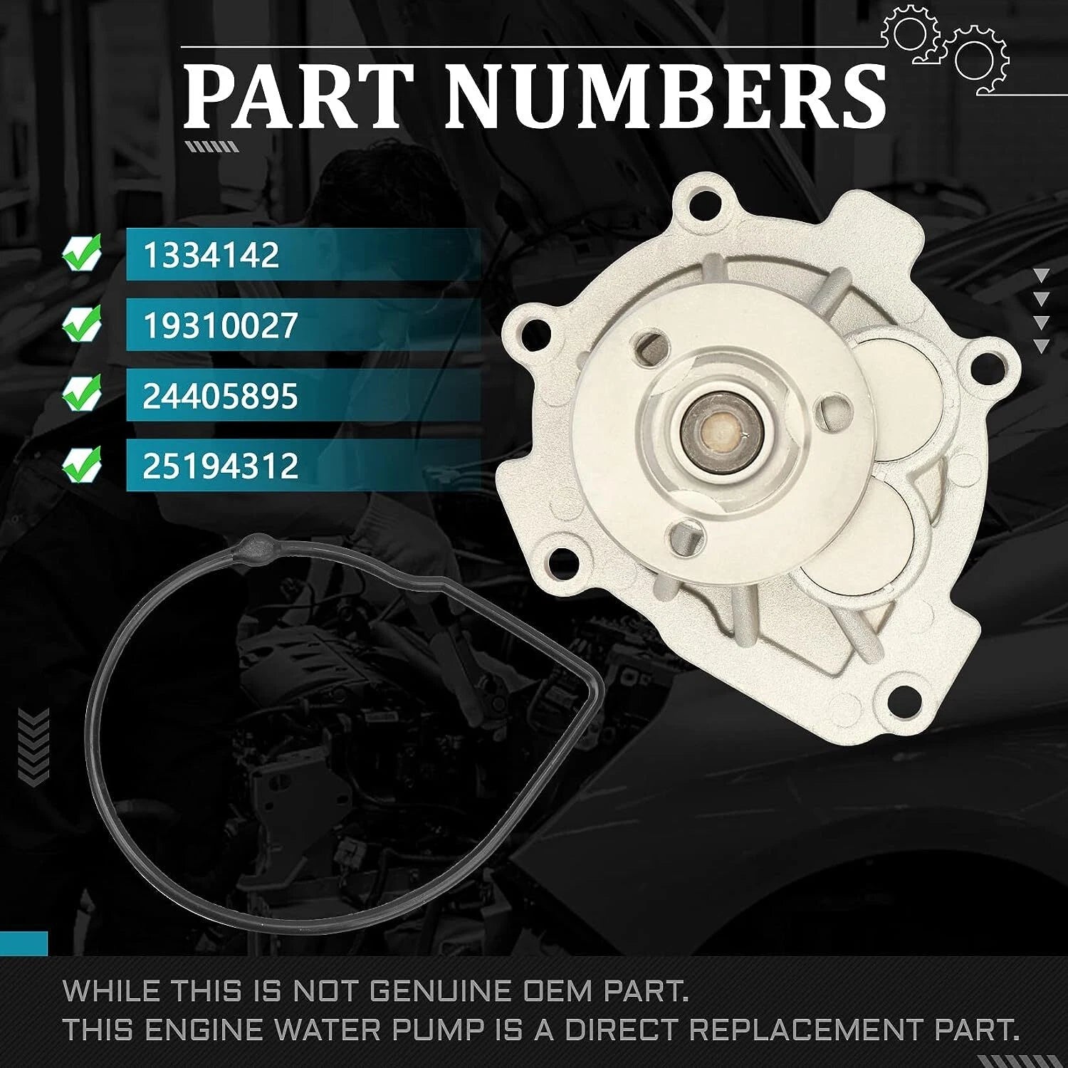 Water Pump for Chevrolet Sonic Aveo 5 Cruze (2009–2014) 130-2050