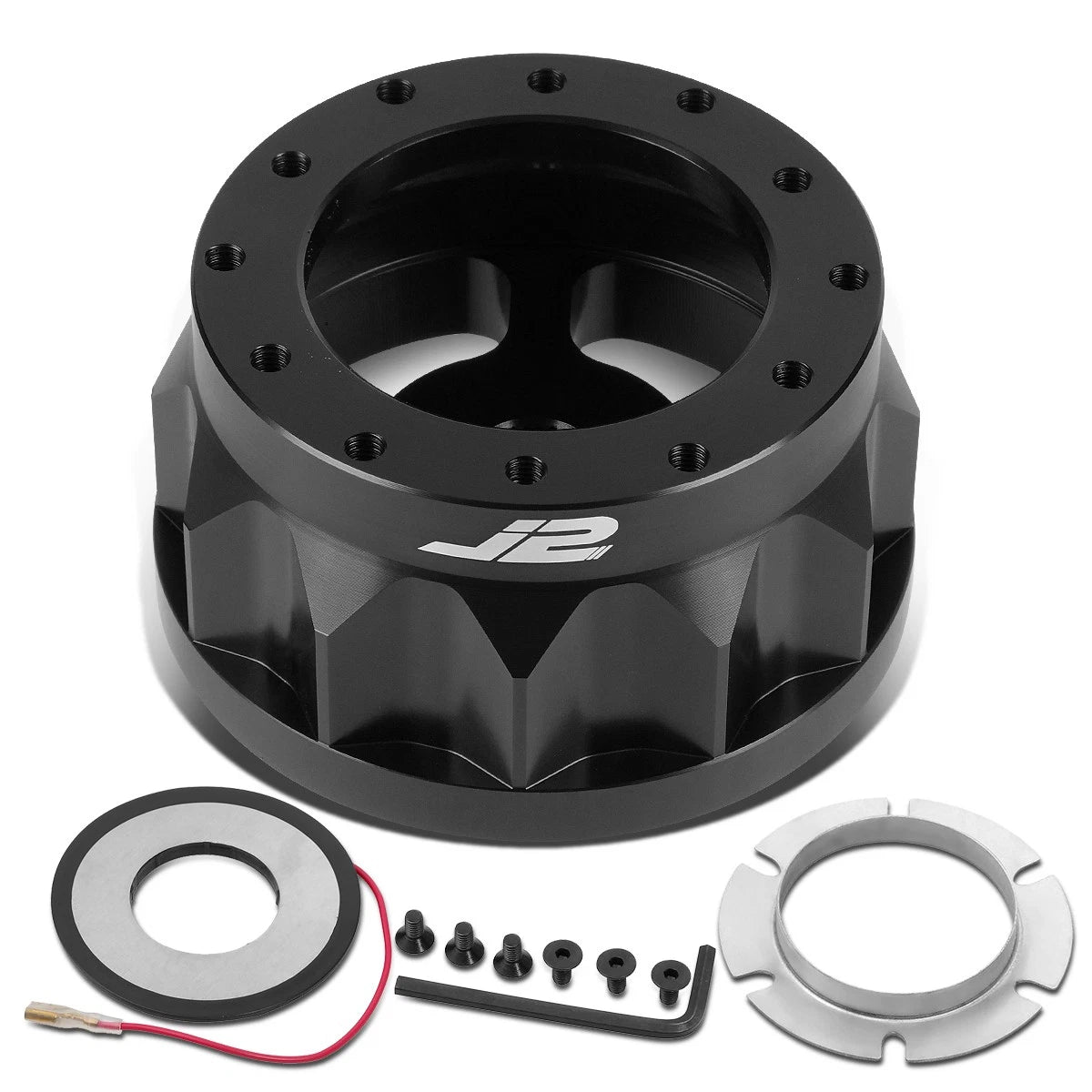 J2 6-Bolt Aluminum Steering Wheel Hub Adapter for Civic Integra (1992–2001)