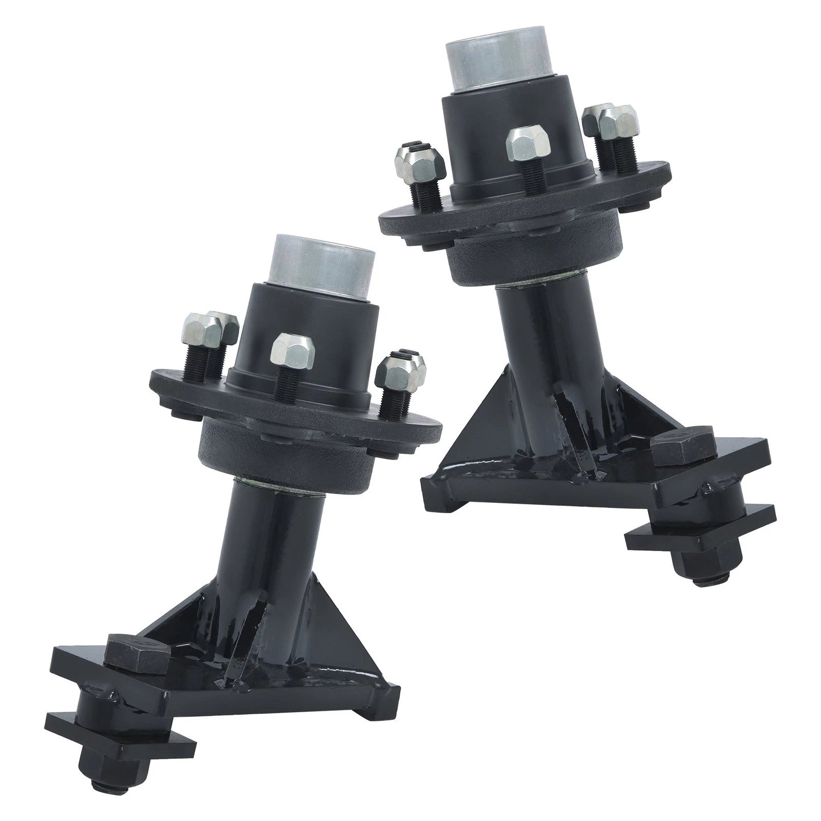 Set of 6.5 Lug Shipping Container Wheels & Bolt-On Spindle Kit