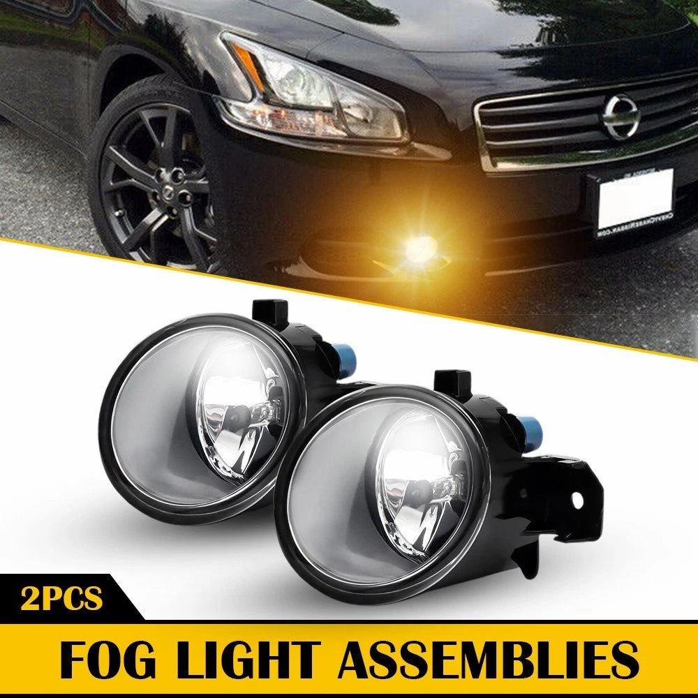 2X H11 Fog Light Lamp Assembly for Nissan Altima Rogue Sentra (EXV)