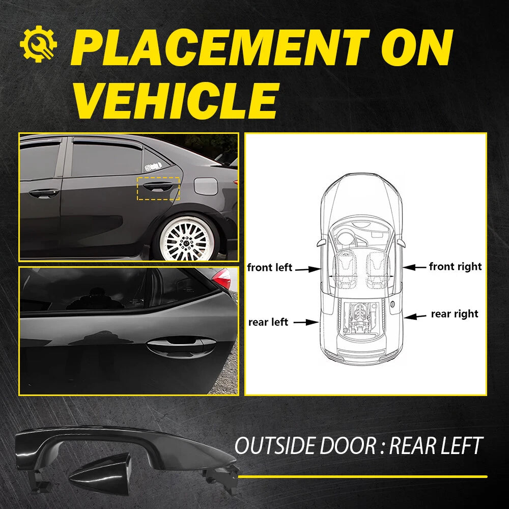 Rear Left Door Handle for Toyota Corolla (2014–2019)