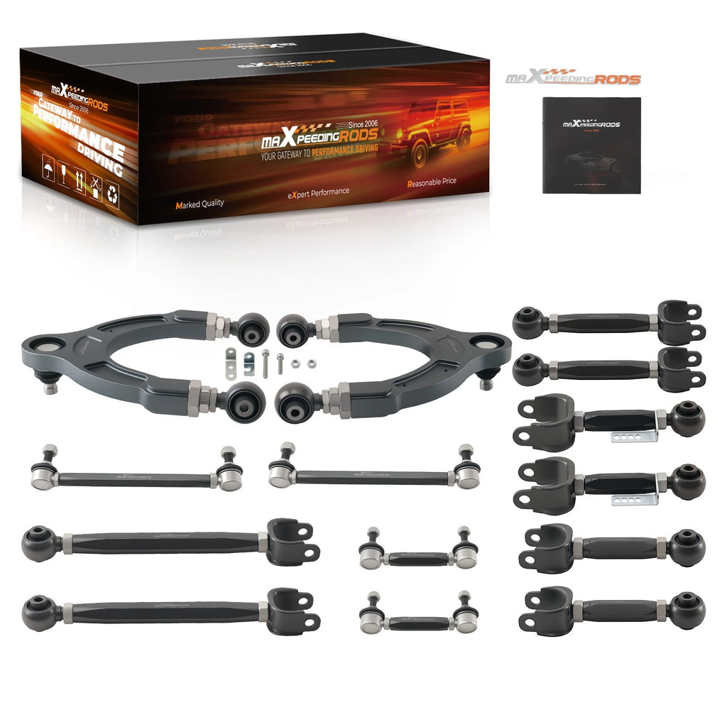Set of 4 Front Upper A-Arms & Rear Trailing Arms for Tesla Model 3 Model Y