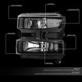 Headlight Lamp for Chevy Silverado 1500 WT Custom Trail Boss (2019–2021)