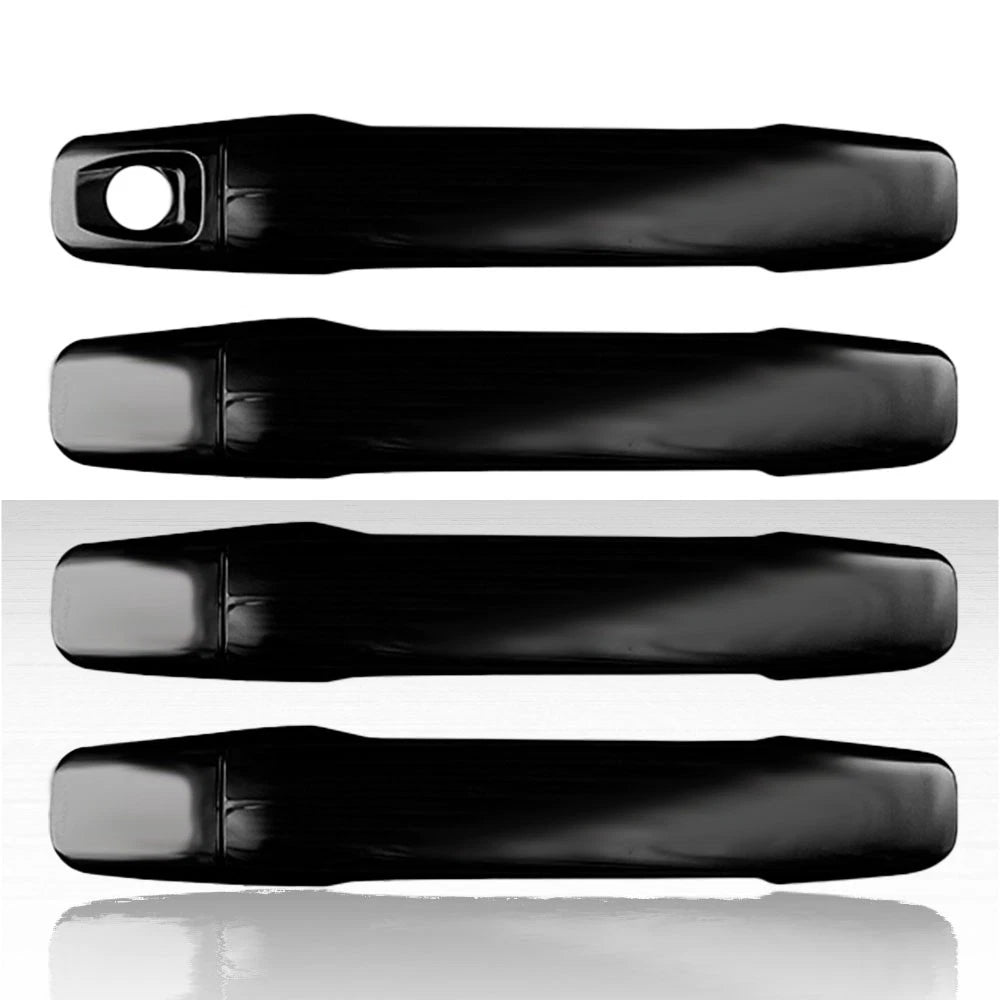 8pc Door Handle Covers for 2015-2021 Chevy Colorado Dbl/Crew - Black w/o Smart