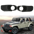 Set of 2 Front Bumper Fog Light Lamp Bezels for Jeep Wrangler (2013–2017)