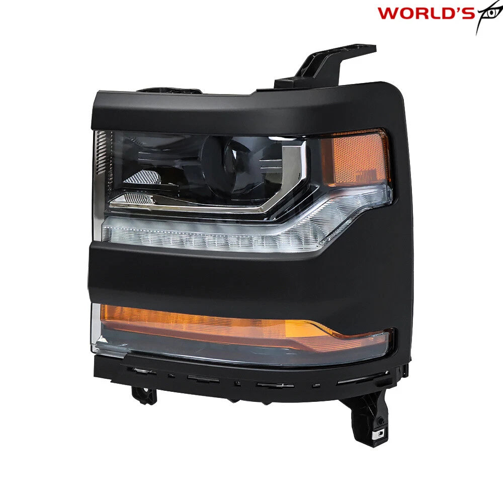 Left Headlight for Chevy Silverado 1500 (2016–2018) with LED DRL