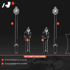 Set of 4 Front Inner & Outer Tie Rod Ends for Kia Spectra (2000-2004)