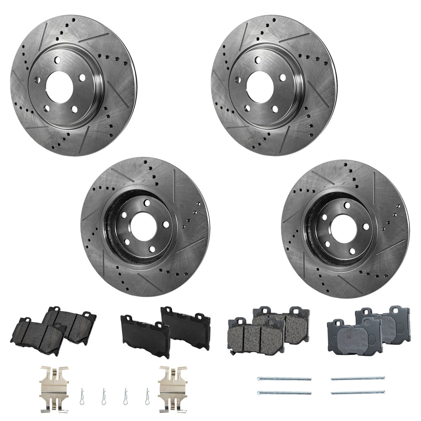 Brake Disc Rotors and Pads Kit for Nissan 370Z, Infiniti G37