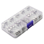 72 PCS Assorted Glass Tube Fuses for Cars (0.5A–30A)