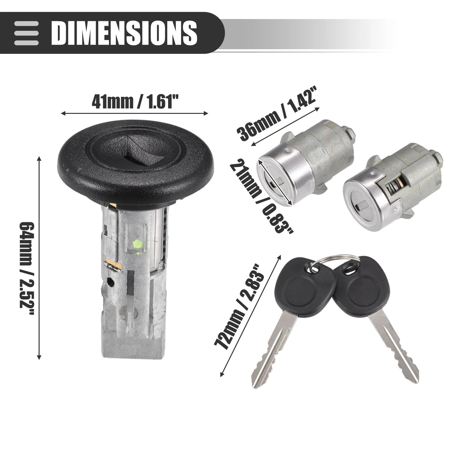 Ignition Switch Lock Cylinder with Keys for Chevrolet Suburban (2003–2006)
