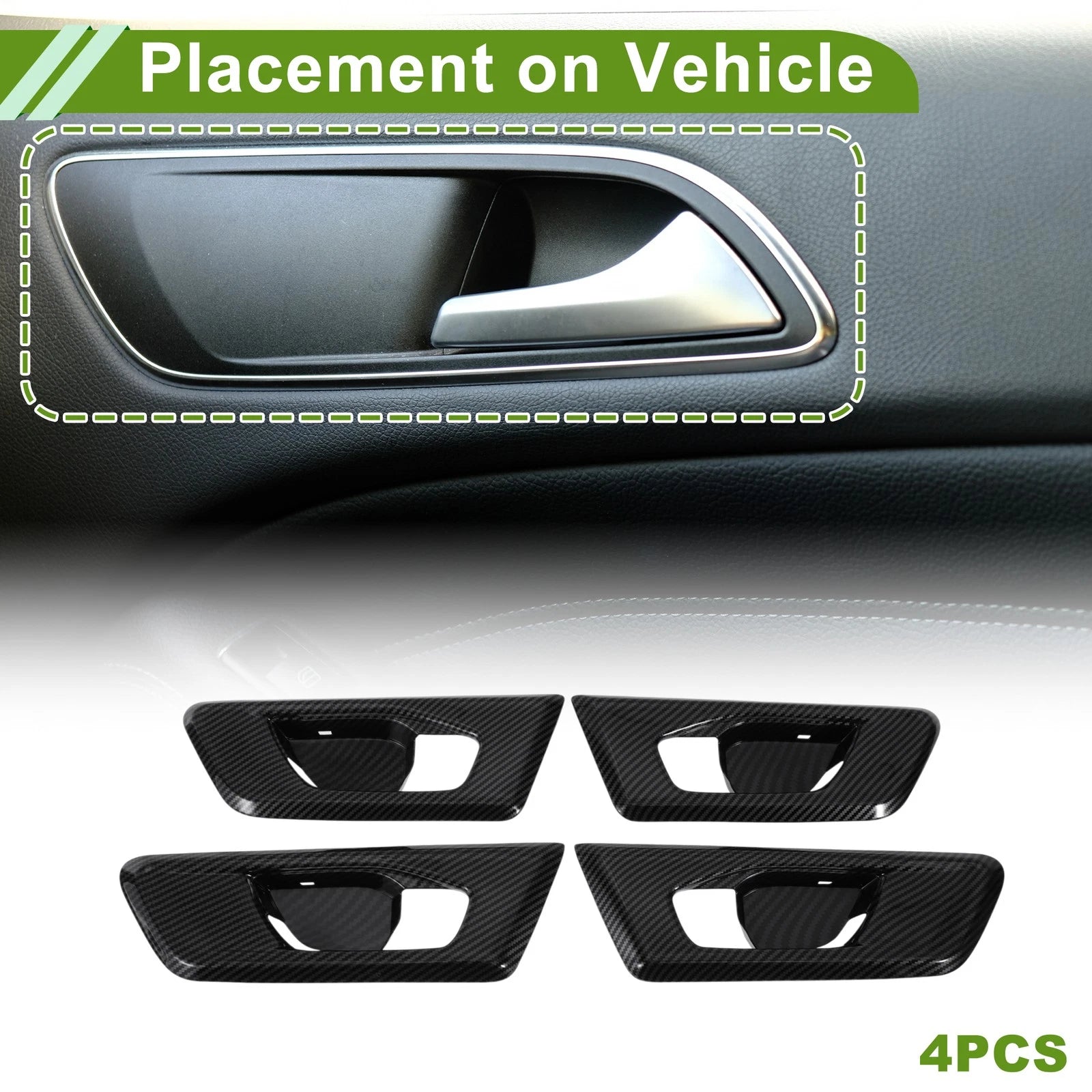Set of 4 Interior Door Handle Bowl Cover Trim for Honda CR-V (2017–2022)