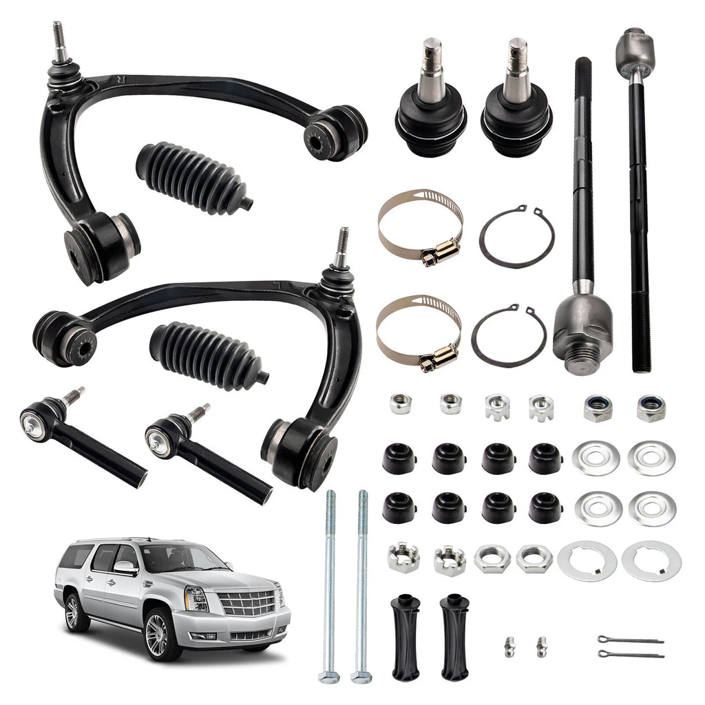 12 Pcs Front Control Arm Inner Outer Tie Rod Ends for GMC Yukon (2007–2014)